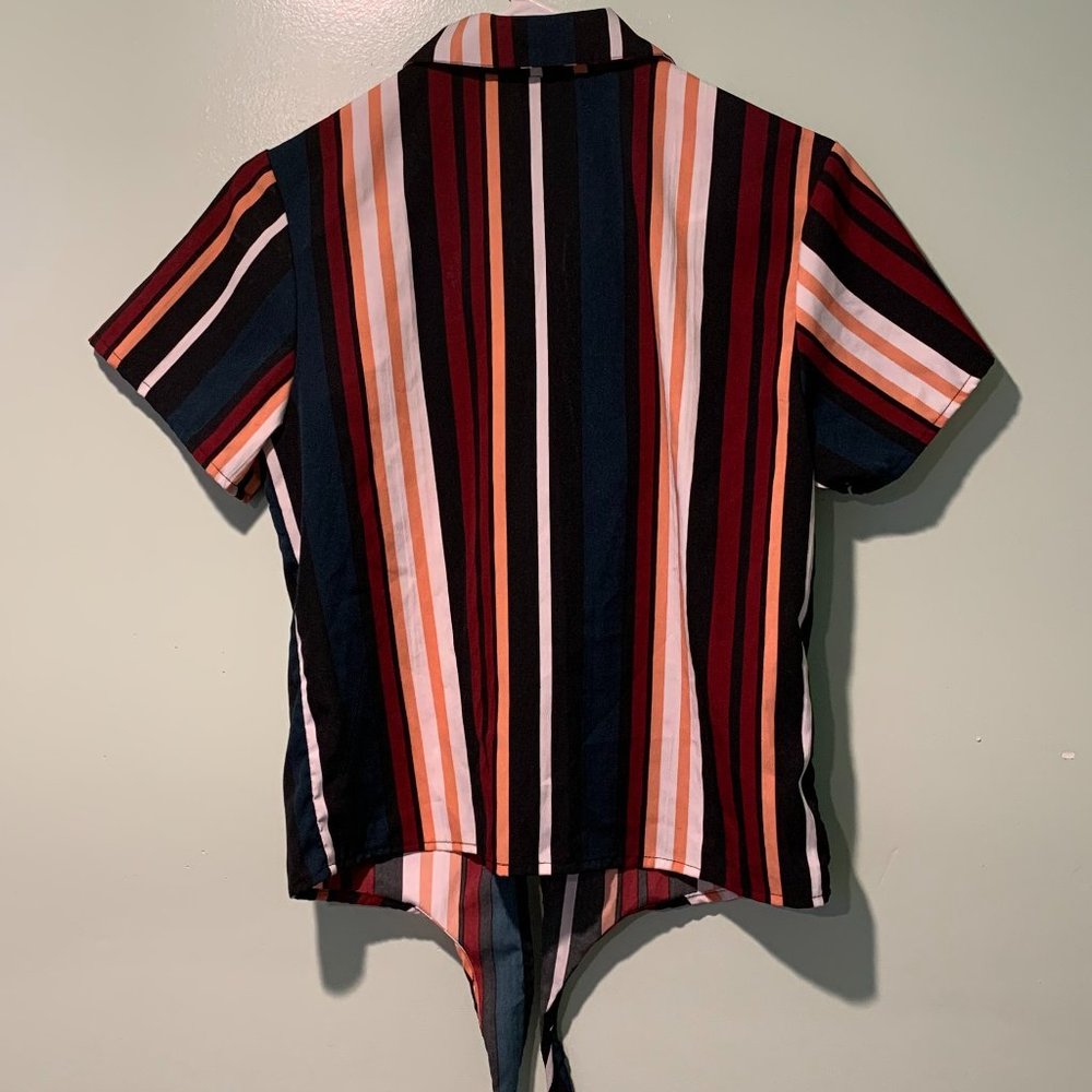 stripped cropped blouse